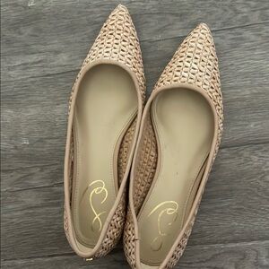 Sam Edelman Cream Perforated Flats